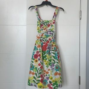 Girls flowered sundress with crinoline lining.
